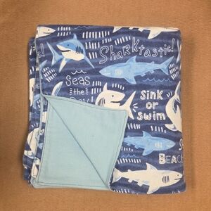 Sharktastic Blue Blanket